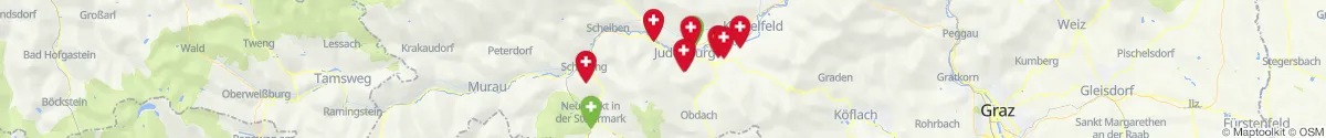 Kartenansicht für Apotheken-Notdienste in der Nähe von Pölstal (Murtal, Steiermark)